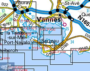 Navikayak - Carte de kayak de mer - NVK-P-0262 - Sud-Est du Golfe du Morbihan - Île d'Arz - Île aux Moines