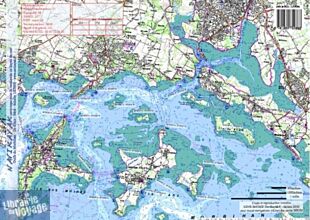 Navikayak - Carte de kayak de mer - NVK-P-0263 - Nord-Est du Golfe du Morbihan - De l'Île aux Moines à Séné