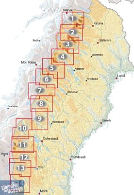 Norstedts - Carte de randonnée - outdoorkartan - 3 - Saltoluokta - Padjelanta - Kvikkjokk