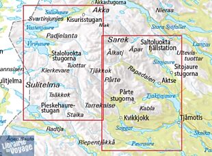 Norstedts - Carte de randonnée - outdoorkartan - 3 - Saltoluokta - Padjelanta - Kvikkjokk