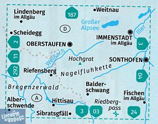 Kompass - Carte de randonnées - n°02 - Oberstaufen / Immenstadt im Allgau