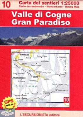 L'Escursionista - Carte de randonnées - N°10 - Valle di Cogne - Gran Paradiso (Grand Paradis)