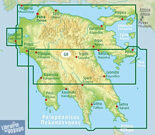 Freytag & Berndt - Carte du Péloponnèse 