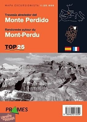 Prames - Carte - Randonnée autour du Mont-Perdu