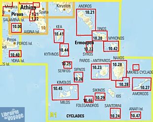 Anavasi - Carte - R1 - Cyclades - Îles Argosaroniques