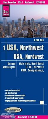 Reise Know-How Maps - Carte du Nord-Ouest des Etats-Unis