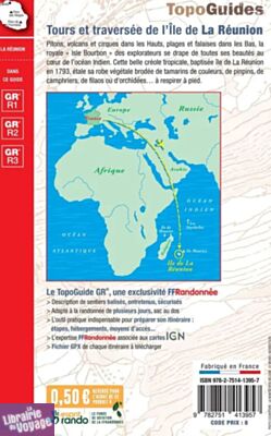 Topo-guide FFRandonnée - Réf.974 - Tours et traversée de l'île de La Réunion 