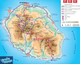 Topo-guide FFRandonnée - Réf.974 - Tours et traversée de l'île de La Réunion 
