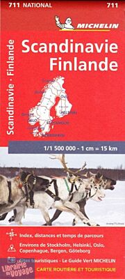 Michelin - Carte N°711 - Scandinavie (Norvège, Suède, Danemark, Finlande)