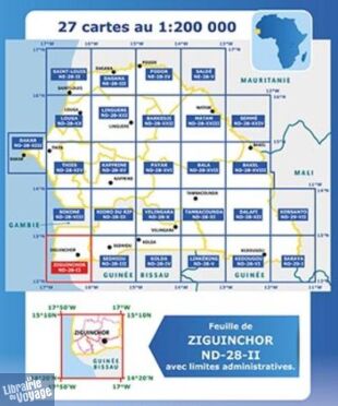 Editions Laure Kane - Carte routière - Ziguinchor (Sénégal)