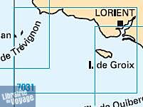 SHOM - Carte marine pliée - 7031L - De l'île de Penfret au Plateau des Birvideaux - Abords de Lorient