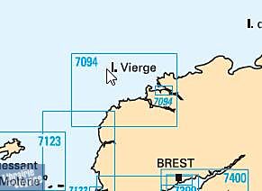 SHOM - Carte marine pliée - 7094L - Du Phare du Four à l'île Vierge - Port de l'Aber-Wrac'h