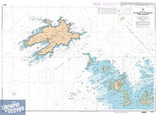 SHOM - Carte marine pliée - 7123L - Ile Molène - Ile d'Ouessant - Passage du Fromveur