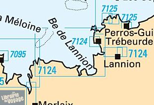 SHOM - Carte marine pliée - 7124L - Baie de Lannion - De la Pointe de Primel à l'île Grande