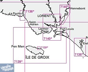 SHOM - Carte marine pliée - 7140L - Passes et Rade de Lorient