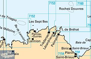 SHOM - Carte marine pliée - 7152L - De l'Ile Grande à l'Ile de Bréhat