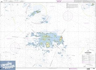 SHOM - Carte marine pliée - 7252 L - Iles de Glénan