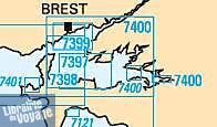 SHOM - Carte marine pliée - 7400L - Rade de Brest