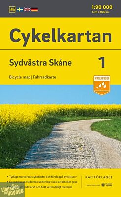 Editions Kartförlaget - Carte vélo - 1 - Sydvastra Skane (Suède)