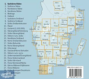 Editions Kartförlaget - Carte vélo - 1 - Sydvastra Skane (Suède)