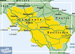 T.C.I (Touring Club italien) - Carte routière - Campania e Basilicate (Campanie et Basilicate)