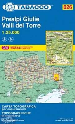 Tabacco - Carte de randonnées - 026 - Prealpi Giulie - Valli del Torre
