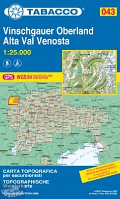 Tabacco - Carte de randonnées - 043 - Alta Val Venosta