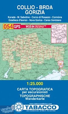 Tabacco - Carte de randonnées - 054 - Collio - Brda - Gorizia