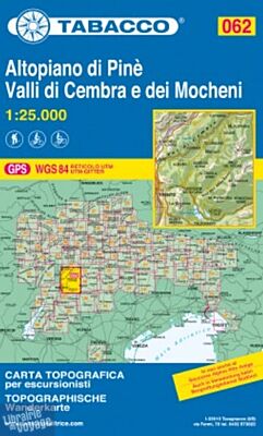 Tabacco - Carte de randonnées - 062 - Altopiano di Pine - Valle di Cembra e dei Mocheni