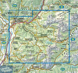 Tabacco - Carte de Randonnées - 29 - Schlern - Rosengarten Sciliar - Catinaccio - Latemar