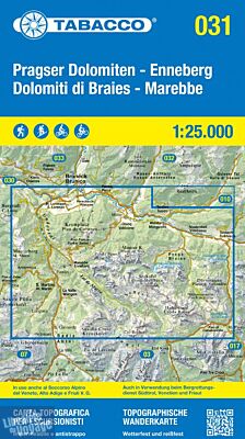 Tabacco - Carte de Randonnées - 031 - Dolomiti di Braies - Marebbe