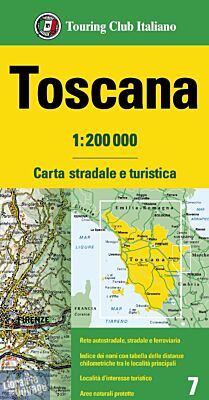 T.C.I (Touring Club Italien) - Carte de Toscane