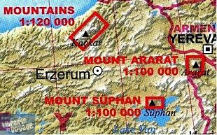 Terra Quest - Carte de Trekking - The Highest Peaks  (les plus hauts sommets de Turquie)