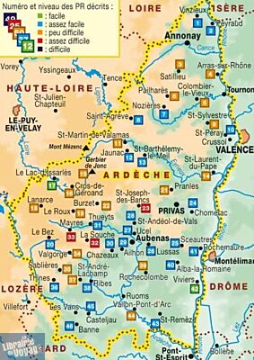 Topo-guide FFRandonnée - Réf.D007 - L'Ardèche à pied