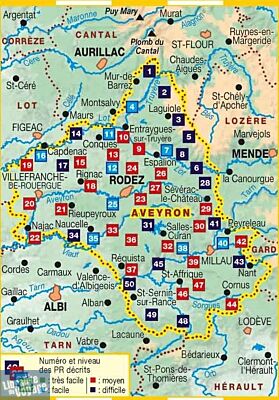 Topo-guide FFRandonnée - Réf.D012 - L'Aveyron à pied