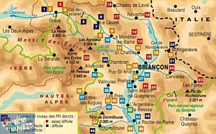 Topo-guide FFRandonnée - Réf.P054 - Les environs de Briançon à pied (parc national des Écrins)