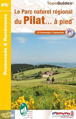 22 promenades à travers le Parc Naturel Régional du Pilat, site naturel riche en contrastes.  A l’est, les coteaux viticoles aux ambiances méditerranéennes surplombent le Rhône et mille mètres plus haut s'étendent des espaces couverts de landes. A l'ouest