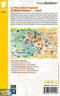 Topo-guide FFRandonnée - Réf. PN23 - Parc naturel régional du Mont-Ventoux 
