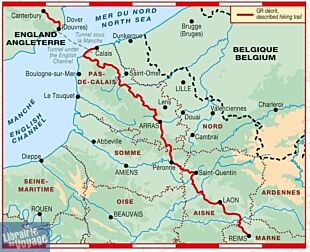 Topo-guide FFRandonnée - Réf.1450 - Via Francigena : De Canterbury à Reims sur les traces de l'archevêque Sigeric