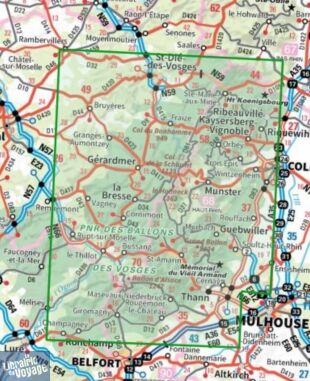 I.G.N - Collection Carte Top 75 - n°28 - Vosges du sud - Ballon d'Alsace - Le Hohneck