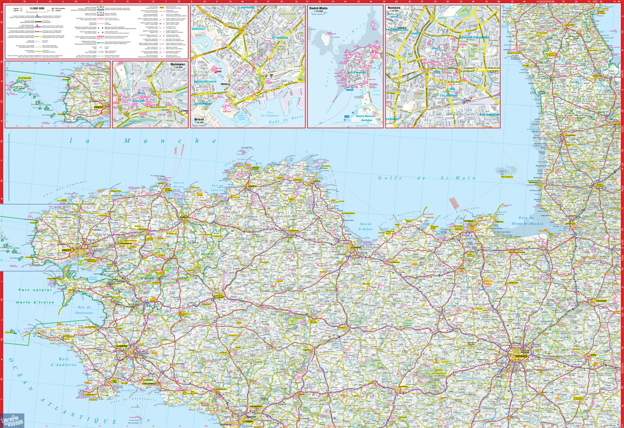 Express Map Carte (papier) Bretagne Librairie du Voyage