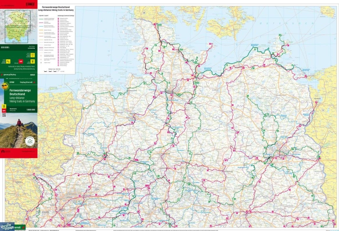 Carte Des Grandes Randonnées : Itinéraires de grande randonnée pédestre ...
