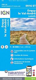 I.G.N - Carte au 1-25.000ème - TOP 25 - 0916 ET - Erquy - Le val-André - Lamballe