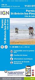 I.G.N Carte au 1-25.000ème - TOP 25 - 1123 OT - Pornic - Saint-Brévin-les-Pins - Côte de Jade
