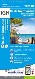 I.G.N Carte au 1-25.000ème - TOP 25 - 1125 OT - Île de Noirmoutier - Beauvoir-sur-Mer - Marais Breton