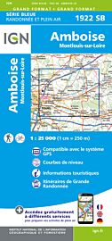 I.G.N - Carte au 1-25.000ème - Série bleue - 1922 SB - Amboise - Montlouis sur Loire
