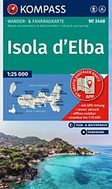 Kompass - Carte de randonnées - n°2498 - Isola d'Elba (île d'Elbe)