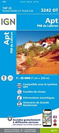 I.G.N - Carte au 1-25.000ème - Série bleue Top 25 - 3242OT - Apt - PNR du Luberon