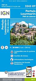 I.G.N Carte au 1-25.000ème - TOP 25 - 3243 OT - Pertuis - Lourmarin - PNR du Luberon