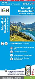 I.G.N - Carte au 1-25.000ème - TOP 25R - 3532 OTR - Massif du Beaufortain - Moûtiers - La Plagne